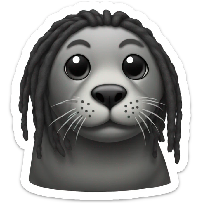 Seal with dreads sticker