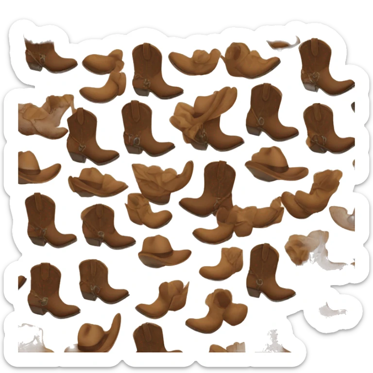 Cowboy boots sticker