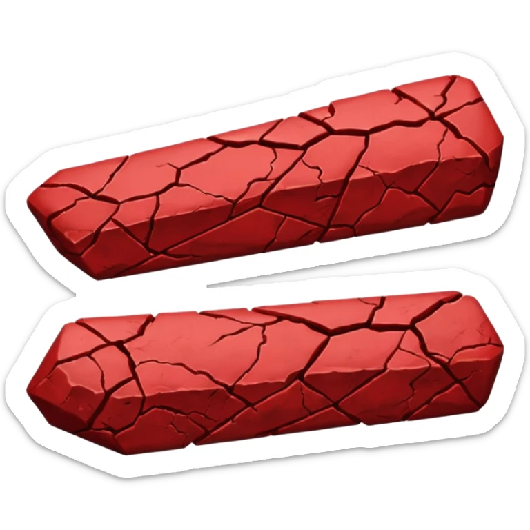 i want an hp bar for my discord bot which is text fight bot, i want a total of 3 emojis, left edge of hp bar, right edge of hp bar, middle of hp bar, i want the hp bar to look cracky and rocky like blood in rock sticker
