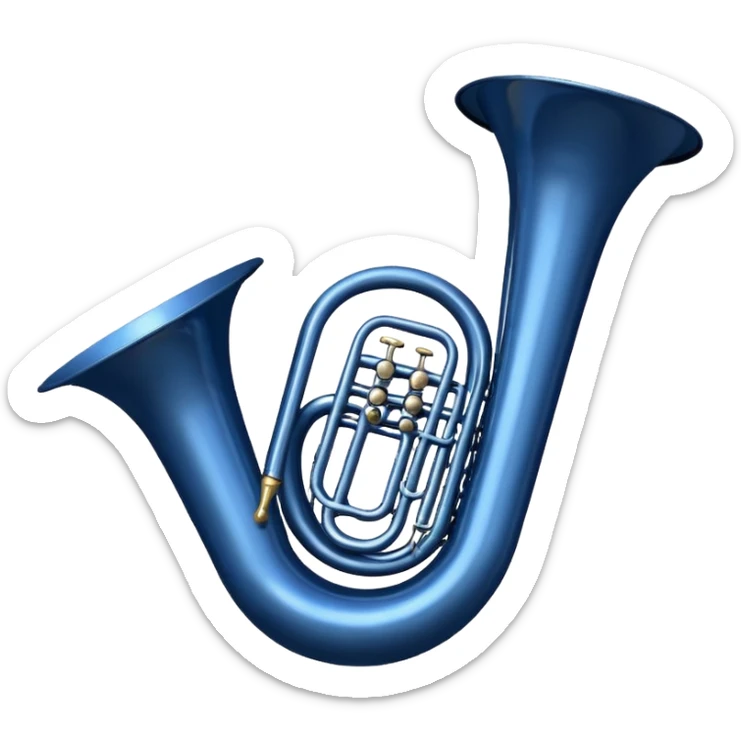 tuba redonda azul escura como a de how i meet your mother  sticker