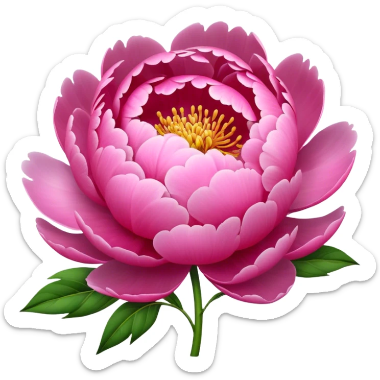 Peony sticker