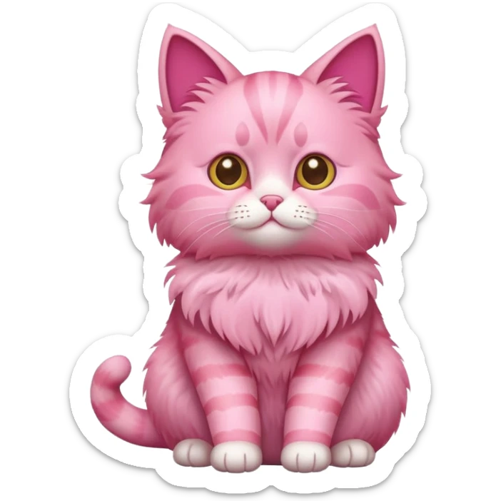 pink cat sticker