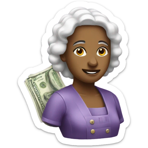 Violet money sticker