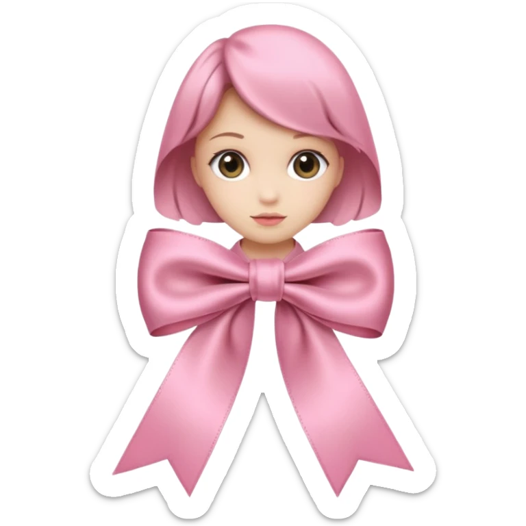 İt should give clean girl vibe it should be an emoji like an ribbon pink sticker