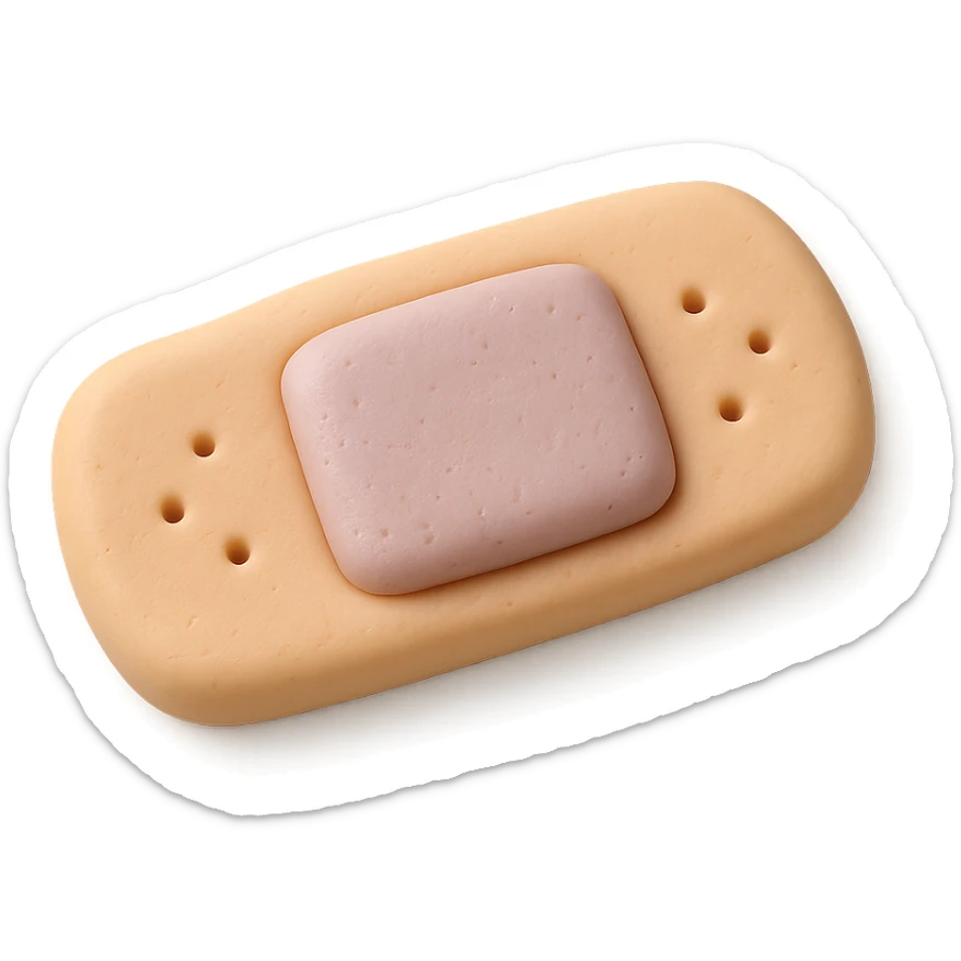 bandage, edible look sticker