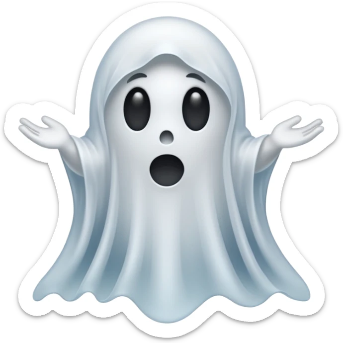 I need a spirit emoji like a ghost but very whispy and airy looking, not so emoji or fake looking make it more realistic  sticker