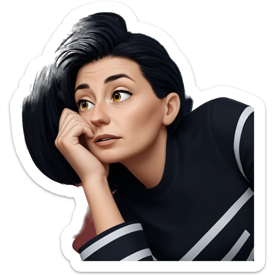 realistic portrait of girl sticker