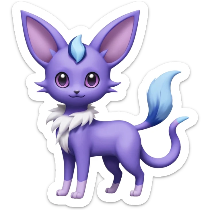 Purloin-Espeon-Meowstic-Fakémon-hybrid-creature (full body)  sticker