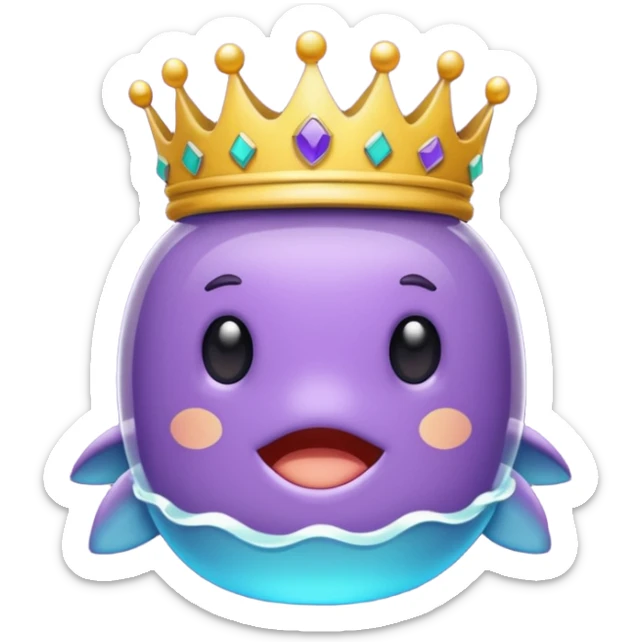 Emblema de sub para Twitch que sea una corona chula para recibirla a los 4 meses sticker