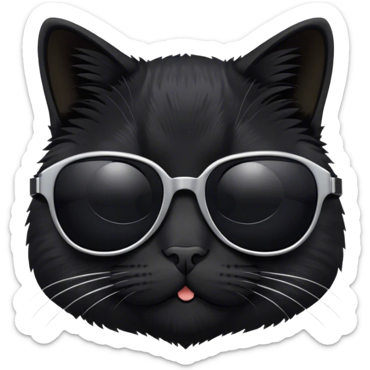 Cat with sunglasses sticker