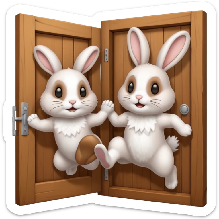I want the alliance leader to kick me out of the alliance and close the door, so that they both look like rabbits. sticker