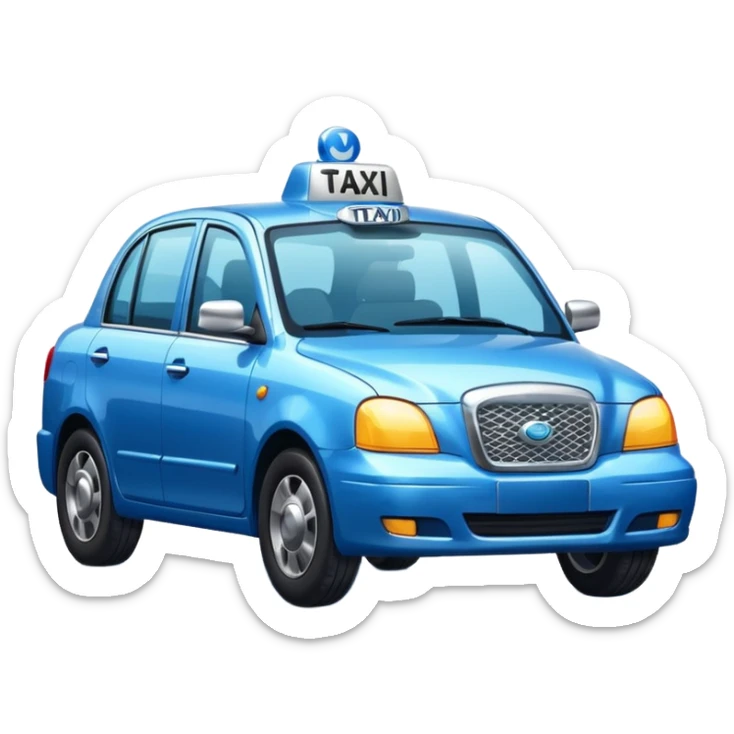 blue taxi sticker