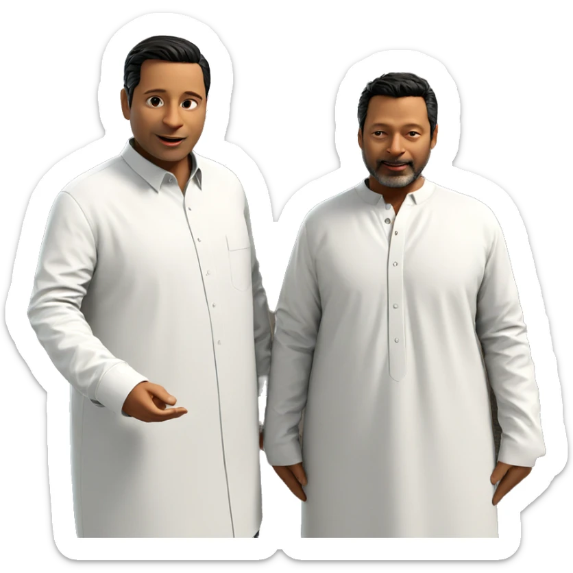 boys standing by the car sticker