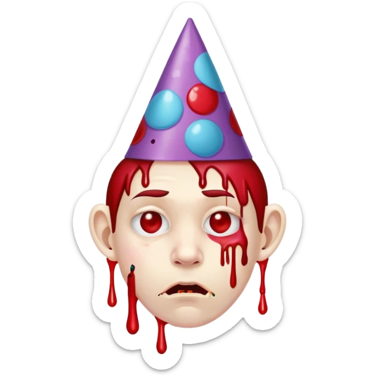 Mal de tête à cause de la rêve party avec les oreilles qui saigne sticker