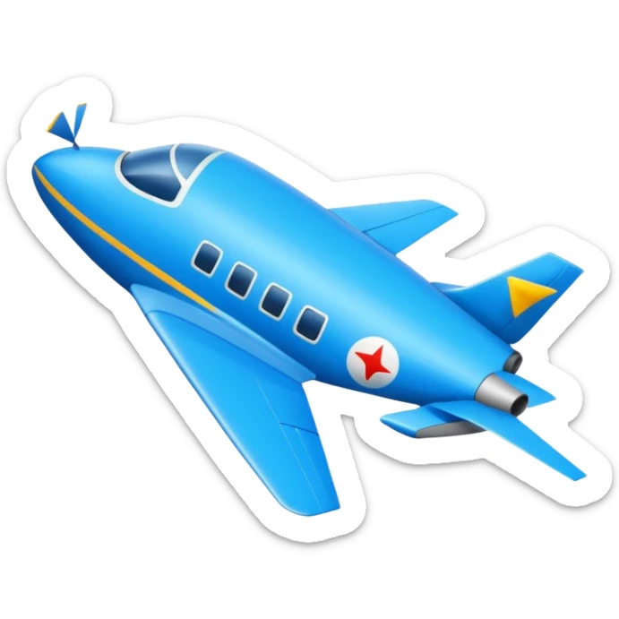 Créame un emoji que sea la función de estos dos y que el avión esté adentro 🔺✈️ sticker