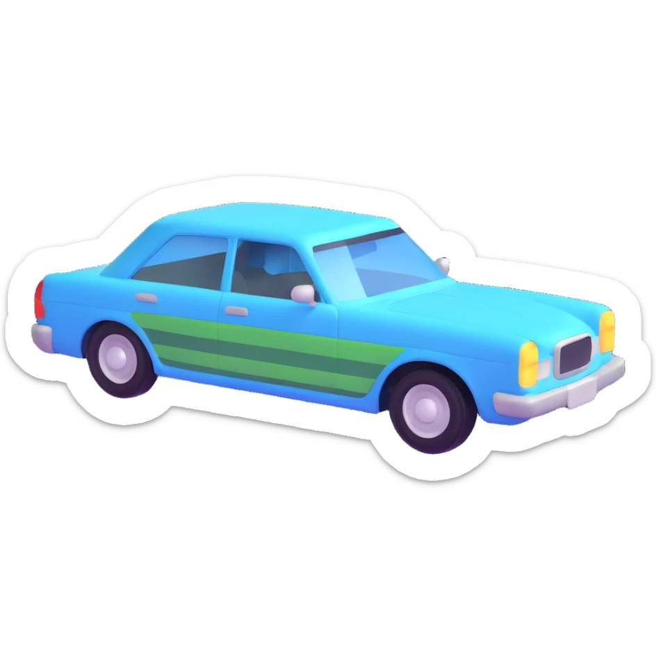 Make the transparent film stand out, floating and partially off the car, to show the application process, elegant 3D style sticker