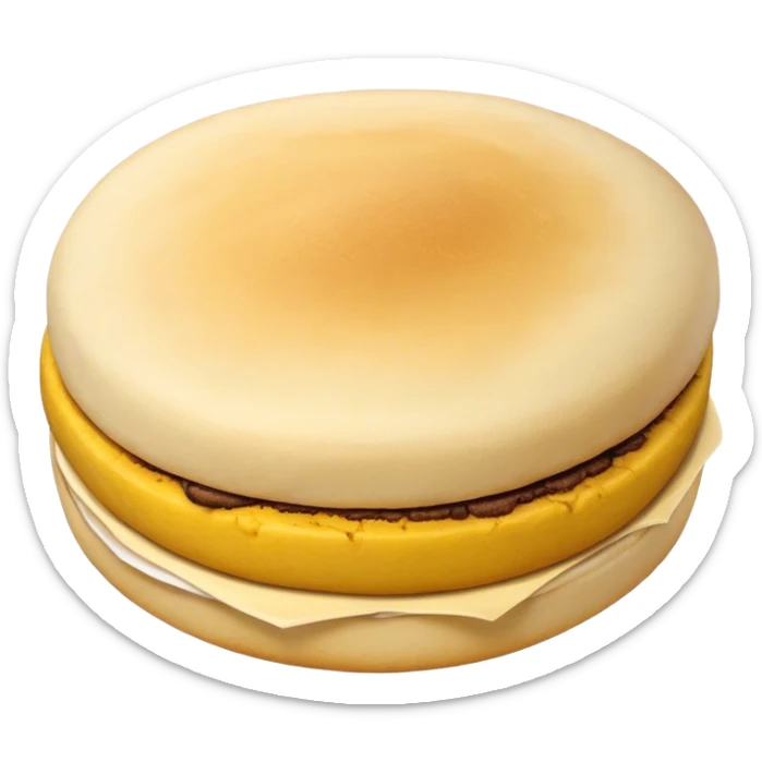 Colombian Arepa Cinematic Realistic Colombian Arepa Dish Emoji, depicted as a single, golden arepa with a crisp exterior and soft interior, rendered with lifelike textures and warm, inviting lighting. sticker