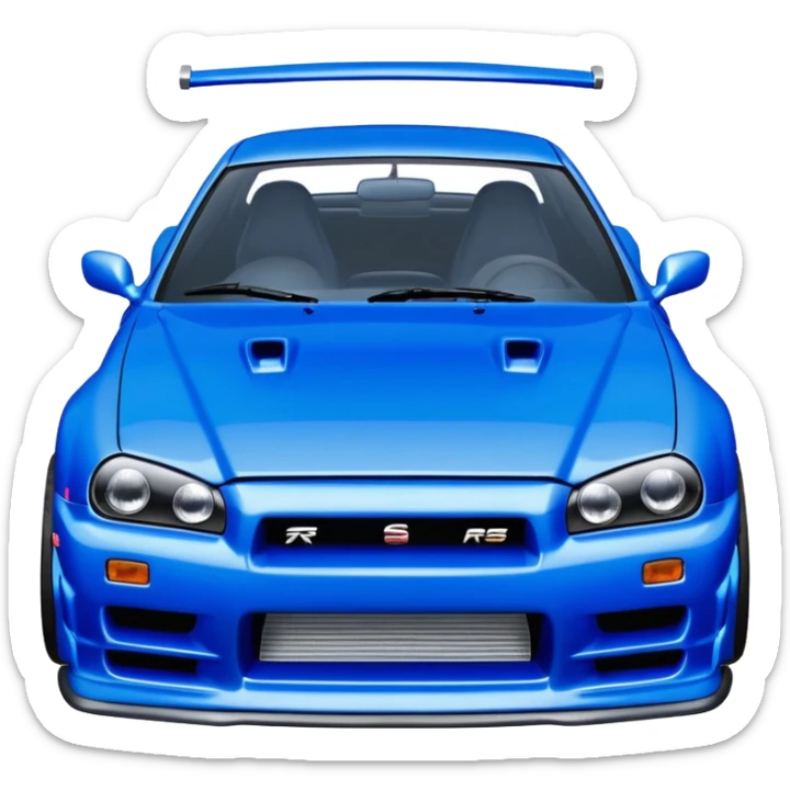 The 1999 Nissan Skyline GT-R R34 is the car used in the movie 2 Fast 2 Furious.   sticker