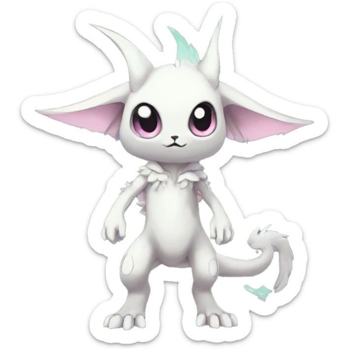 cute cool edgy ethereal alien punk Digimon-Fakemon-animal full body sticker