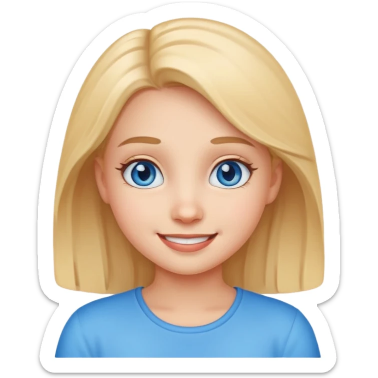 A baddie girl giving cute vibes but don't make it look like more of a human emoji more of a emoji sticker