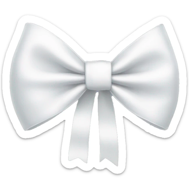 white bow sticker