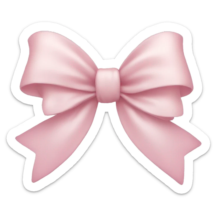 Light pink bow  sticker