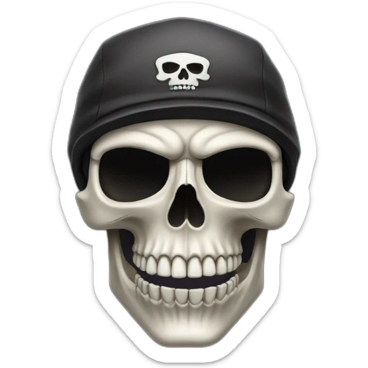 cool badass skull sticker