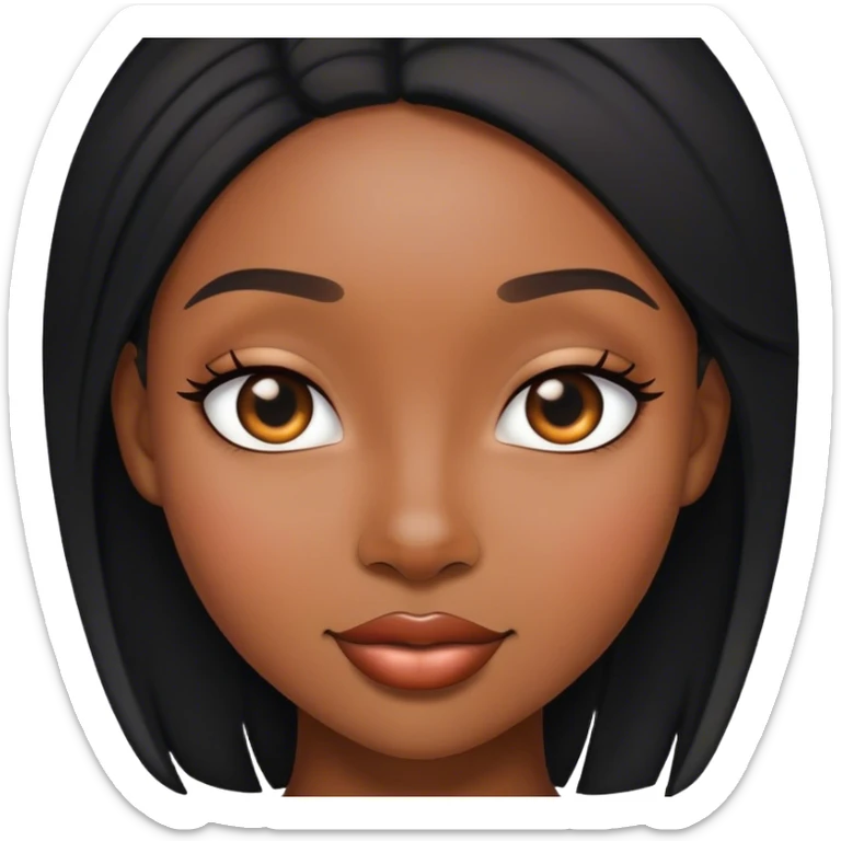 Cute black woman sticker