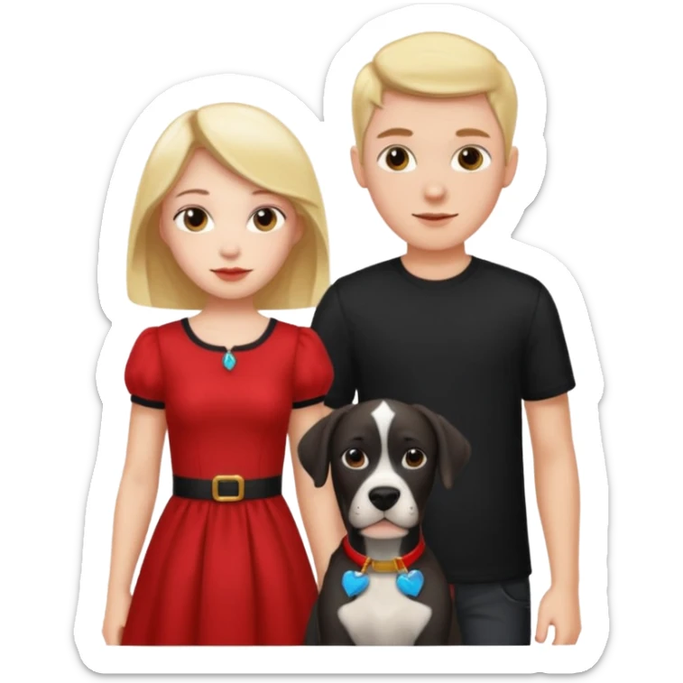 Wow good now just change the colour of dress girl red boy black dane sticker
