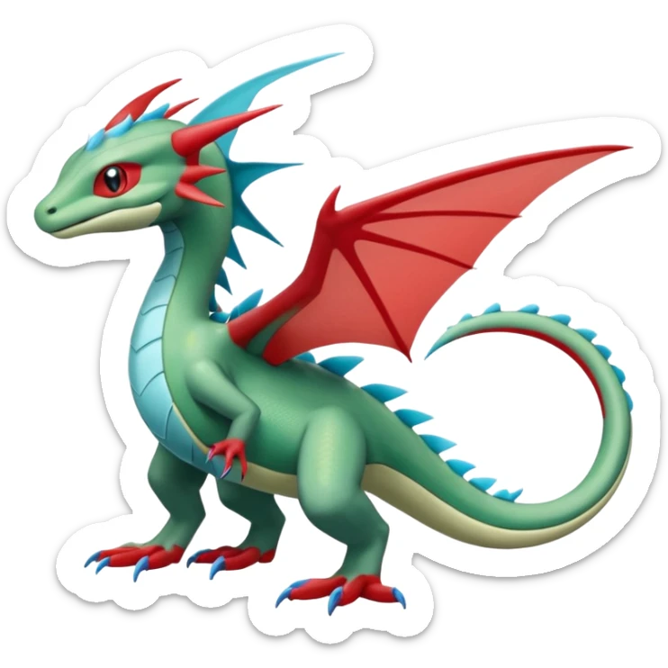 Gyradaos-Salamence-Amaura-Flygon-hybrid-fusion, full body  sticker