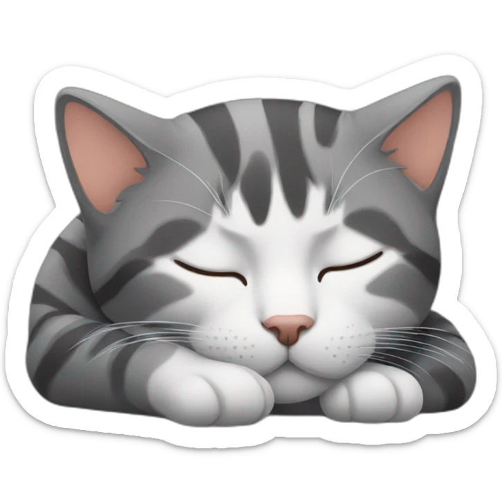 Sleeping cat sticker