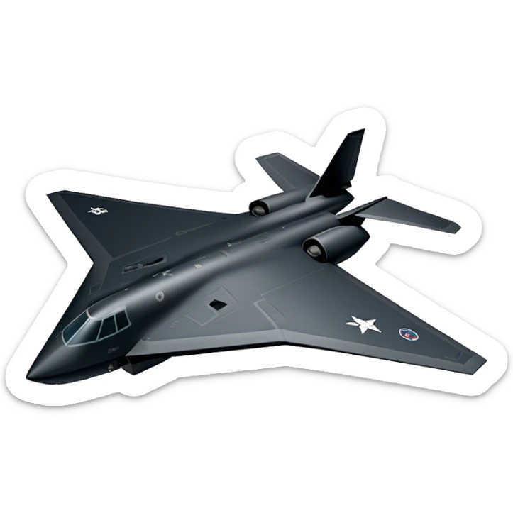 Military Bomber - B-2 Spirit - Northrop Grumman (Model Year: 2021) (Iconic colour: Stealth black) sticker