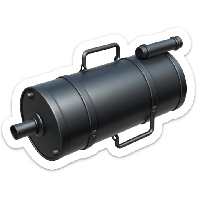 generate a realistic elongated anti-tank mine that can be carried by a drone sticker