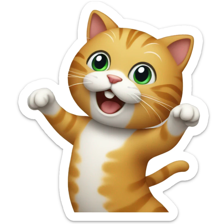 Cat dancing sticker