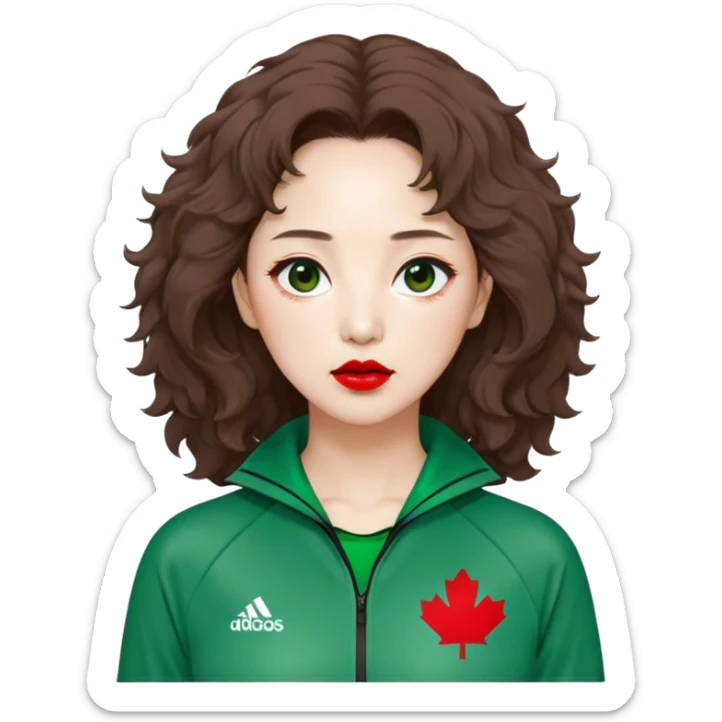 Han Mi-nyeo : Age: Late 60s
Appearance: A middle-aged woman with frizzy, messy brown hair and dramatic red lipstick.
Outfit: Green player tracksuit sticker