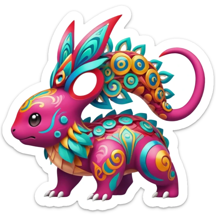 Colorful Floral Fakémon-Pokémon sticker