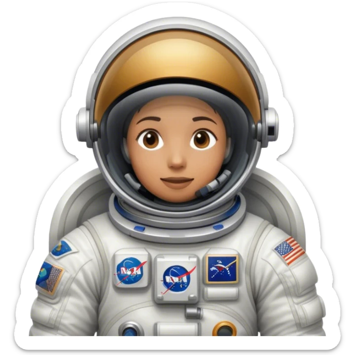 👨‍🚀 Cinematic Realistic Astronaut – A highly detailed depiction of an astronaut in a state-of-the-art space suit, floating weightlessly in the vast expanse of space. The reflective visor hides the face so we do not see the astronauts face, while intricate suit details and soft lighting create an immersive sense of realism. sticker