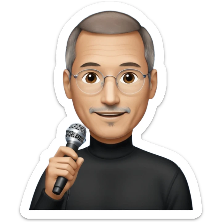 create a founder mode emoji like steve jobs having a 100 executive retreat in the woods

 sticker
