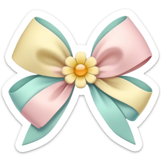 Flower bow  sticker
