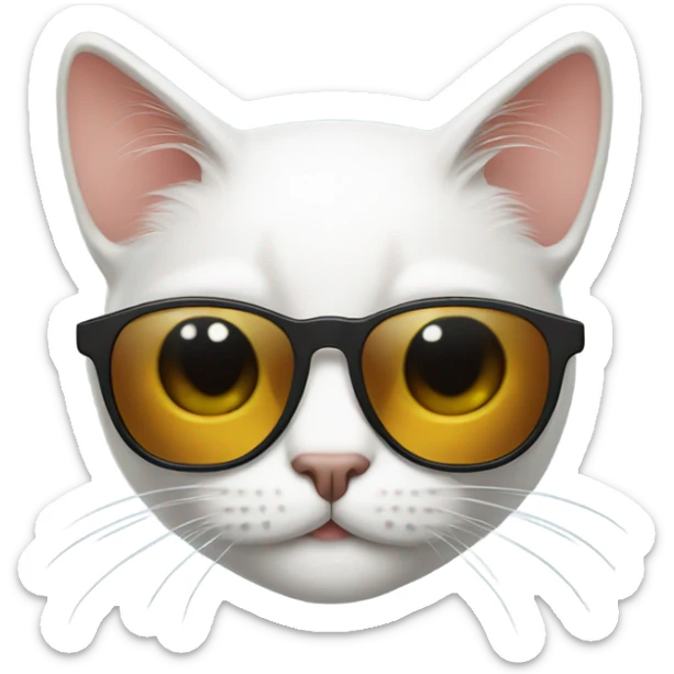 Cat with sunglasses sticker