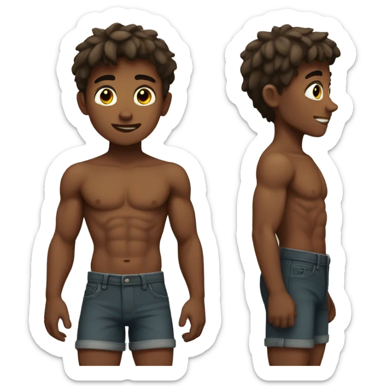 Boy with abs sticker