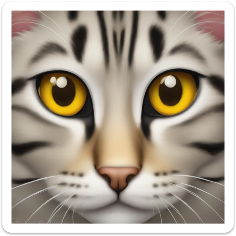 Dos gatos uno que sea gata mau egipcio y el otro que sea negro con ojos amarillos  sticker