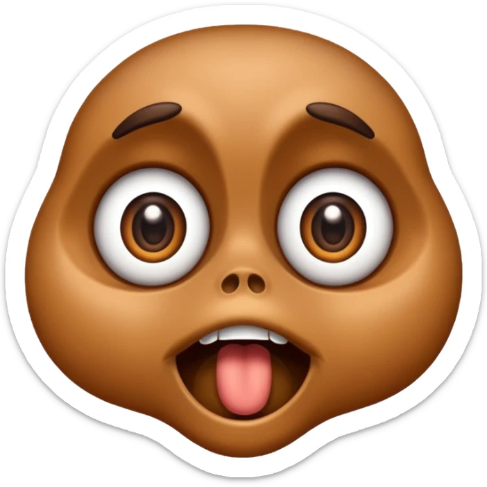 Kackhaufen mit Augen ganz recht und ganz links sticker