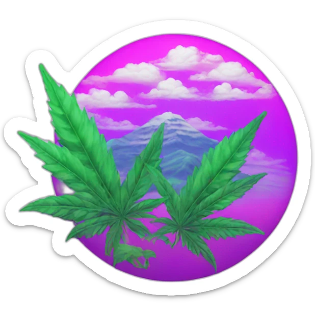 420 vaporwave  sticker