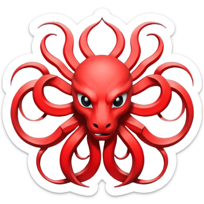 Can you generate me a emoji flag of the fictional world war two team hydra from Captain America? Can you make it the exact logo from the movie? TAKE AN EXACT COPY FROM THE MOVIE sticker