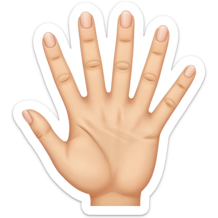 Une main avec 5 doigts et les deux doigts du milieu sont les seuls à ne pas être recourbés sticker