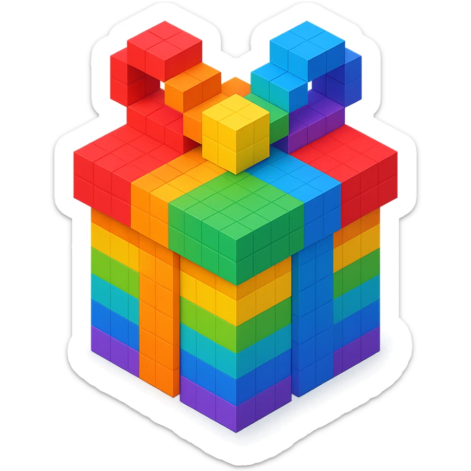 Rainbow gift sticker