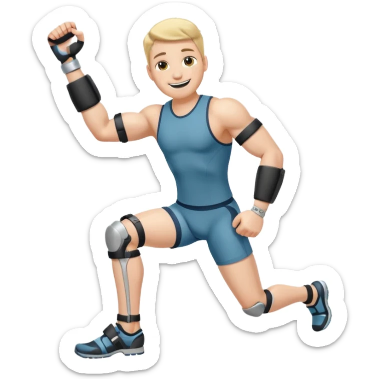 Ich fühle mich fröhlich, weil ich taglich positive Lust habe. Außerdem habe ich gestren Unfall gemacht. Uhhh aber … ich bin stark 💪🏼🦿🦾 sticker