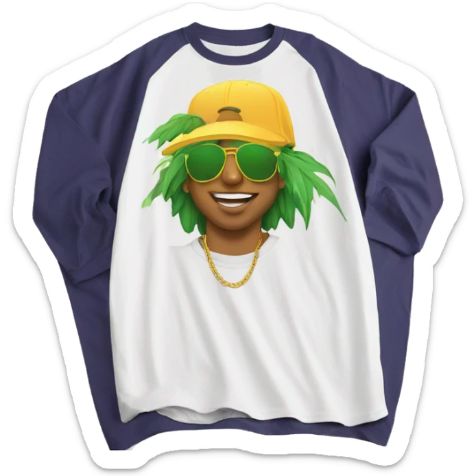 Skater fashion aesthetic baggy clothes graphic t shirt 420 sticker