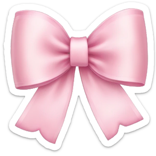 light pink ribbon bow sticker